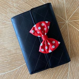 Disney Minnie Mouse Club Journal and Faux Leather Cover with Bow